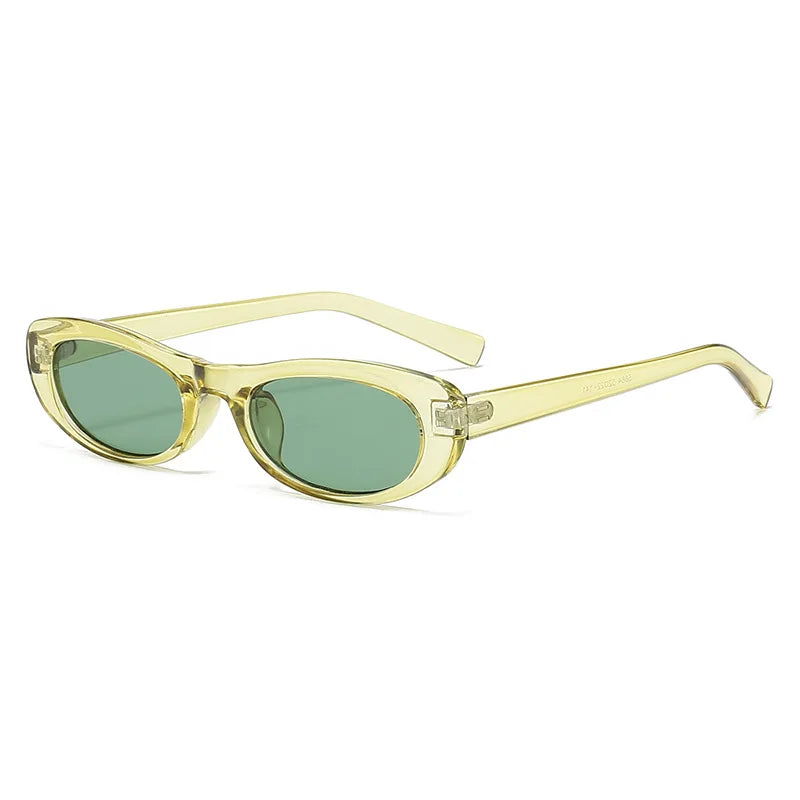 Fashion Cat Eye Sunglasses Women's Luxury Brand Small Oval Black Sun Glasses Women Goggle Trends Rectangle Eyewear UV