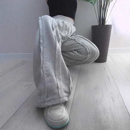 American affixed cloth leisure loose fall and winter sports bar a wind restoring ancient ways street hip-hop y2k female trousers