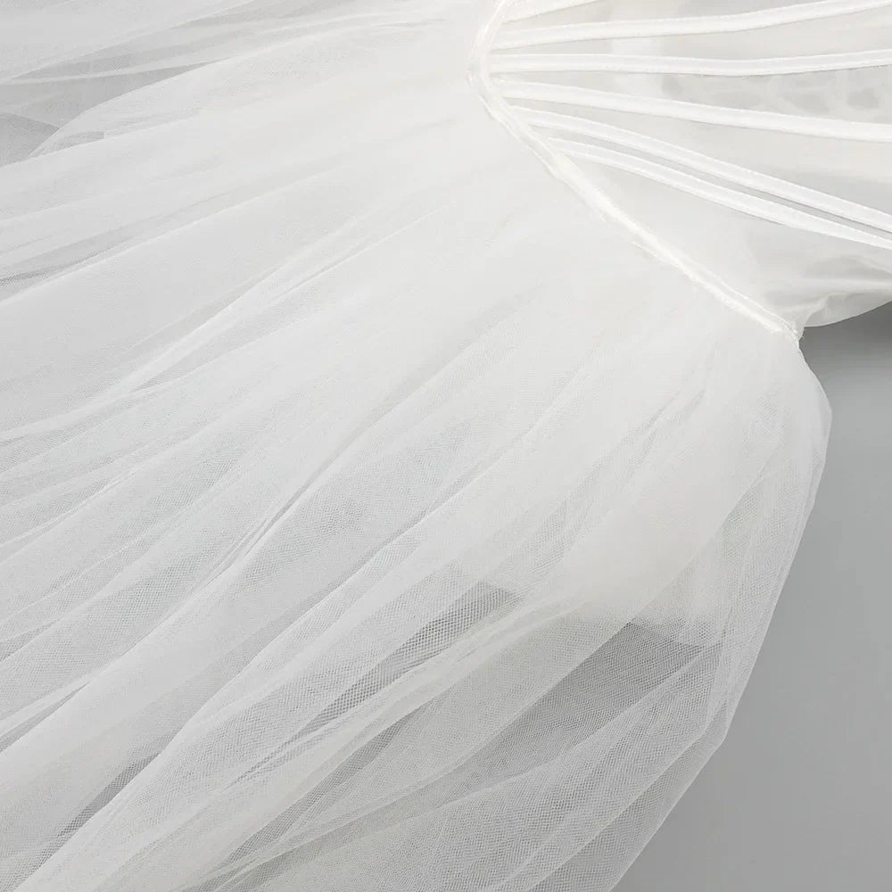 Strapless Sweetheart Corset Boning Sheer Bodice Tulle Ballgown Maxi Dress