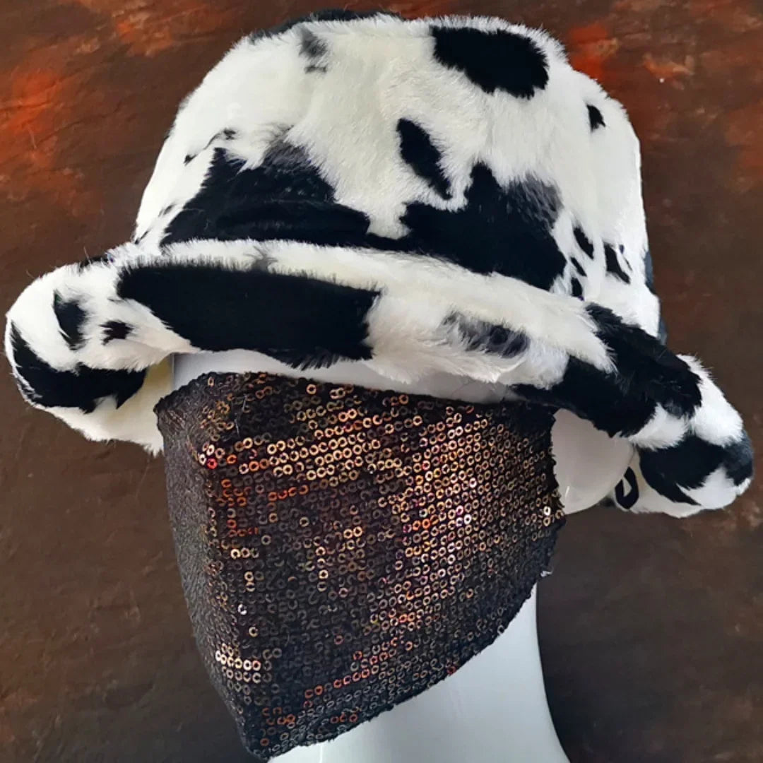 Winter 58-60cm XL Faux Fur Bucket Hat For Women Outdoor Warm Luxury Oversize Fisherman Hat Girl Trendy Party Long Fur Panama Cap
