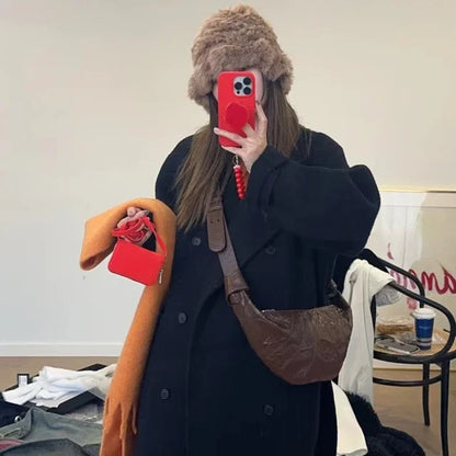 Women All Match Office Lady Crossbody Bag Vintage Y2k Aesthetic Casual Handbags Korean Chic Simple Streetwear Shoulder Hobo Bags