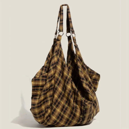 Large capacity women bag tote bag new plaid shoulder bag single shoulder bag crossbody bag