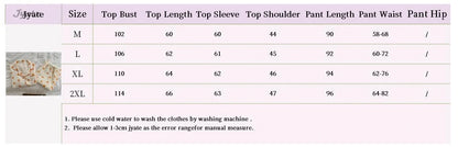 Cotton Comfort Sleepwear Casual Women Pajamas Spring Summer Cherry Print Cute Lapel Button Shirts And Pant Two Piece Sets