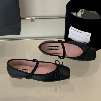 Summer Shoes Ladies Low Heels Round Toe Soft Shallow Mouth Casual Female Sneakers Bow-Knot 2025 Comfortable Butterfly New Flower