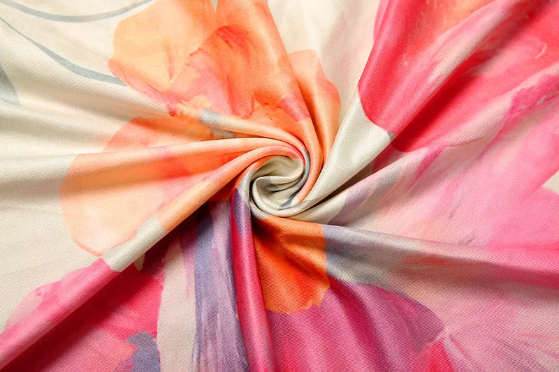 Women Sexy Floral Print Strapless Bodycon Maxi Dress with Ribbon Scarf Sleeveless Backless Slim Party Long Robe Holiday Outfits