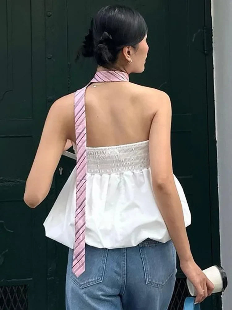 Solid Bandeau Top For Women Strapless Bra Puffy Bralette Mujer Backless Bustier Sleeveless Lenceria Femenina Ruched Y2k Tube Top