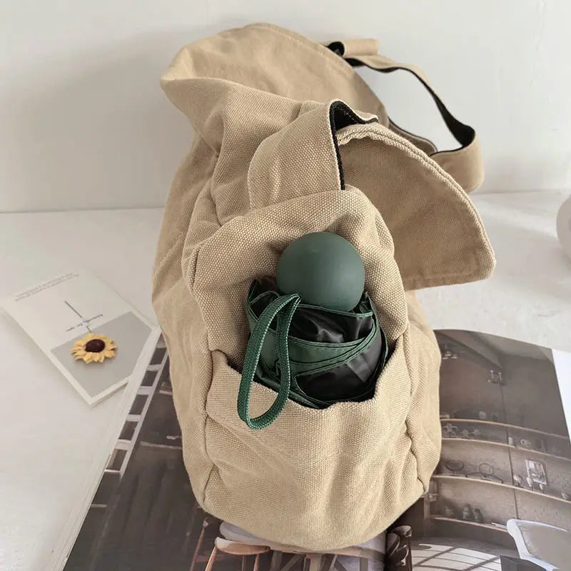 Canvas Bag for Female College Students Class Crossbody Postman Large Capacity Fashion Shoulder Bags