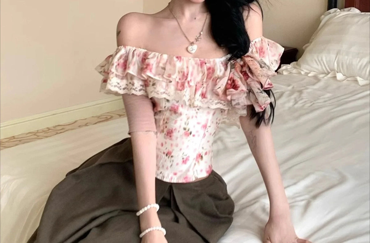 Floral Print Women's Summer Stylish Hot Dress Shirt Top