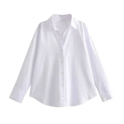 Oversized Fashion Shirt Blouse Women Summer Autumn Long Sleeve Loose Casual Shirts Tops Office Lady Streetwear Outfits