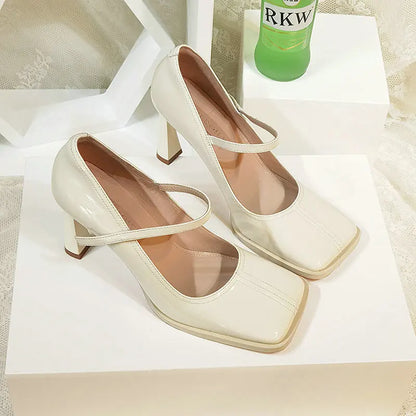 Luxury Square Toe Women Pumps Designer Sandals High Heels Summer Ankle Strap Party Shoes Star Style Wedding Prom Shoes