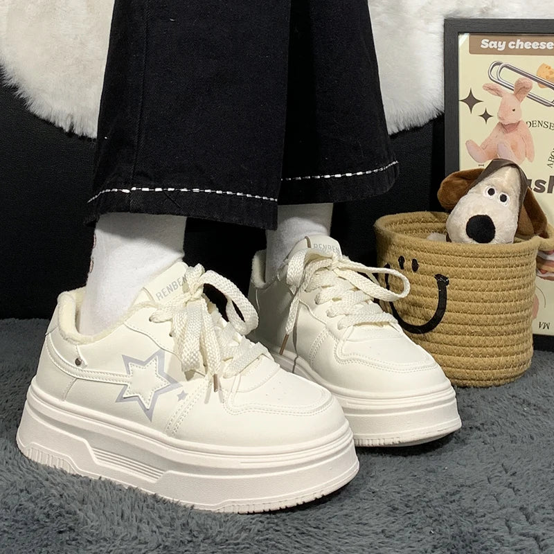 All-Match Women's Shoes Platform Clogs Small New Winter Shoes Woman All-Match Clogs Platform New Creepers Winter