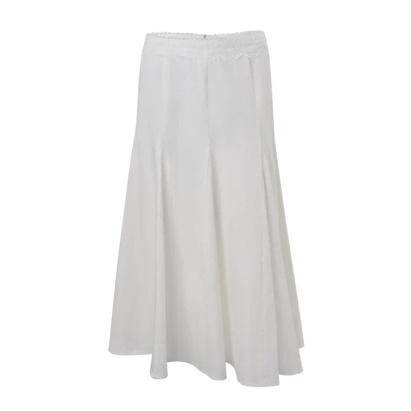 Summer New Hot Selling Fashionable Temperament Elegant Slim Fit Versatile Loose Solid Color Skirt