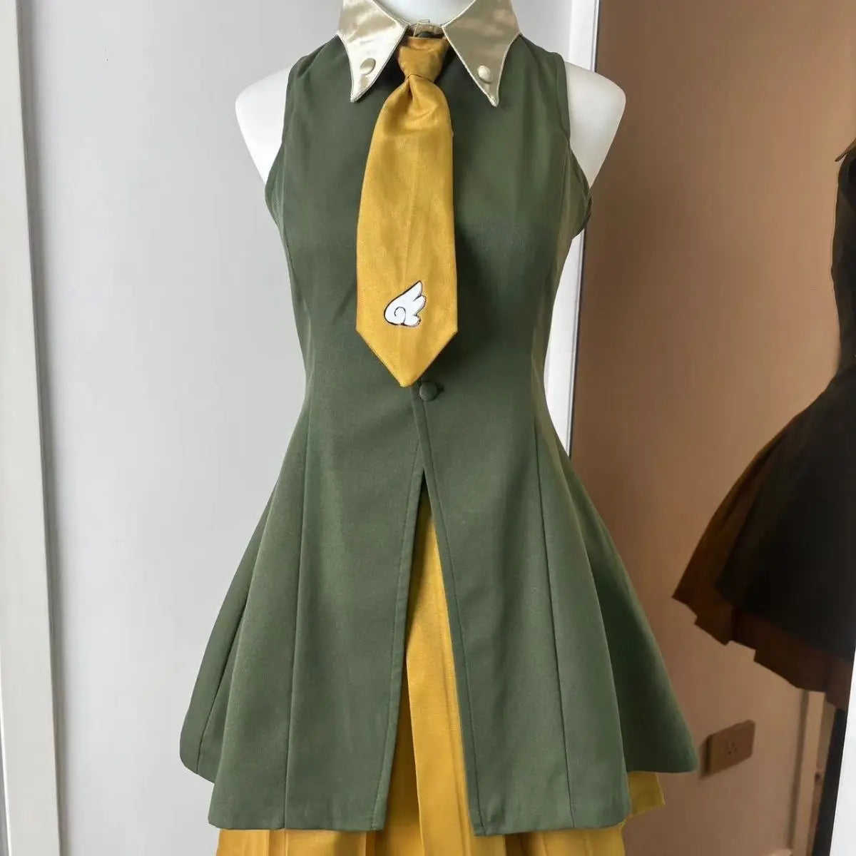Japan Genuine Anime Card Captors Sakura Cosplay Daily Suit Sakura Cosplay Sakura Hongkong Travel Green Dress Wig Women Roleplay