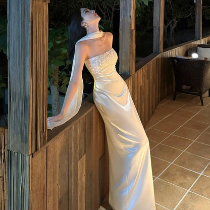 Summer New Product Sequined Tube Top Dress Slim-fitting Hip-wrapped Dress