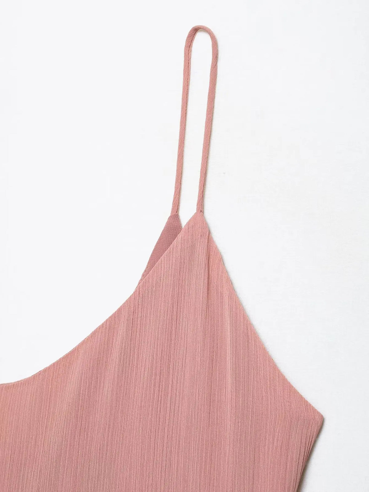 Women's Sweet Chic Suspender Dress Pink Solid Layered Zipper Mini Dress Fashion Spring Summer Holiday Beach Party Dress