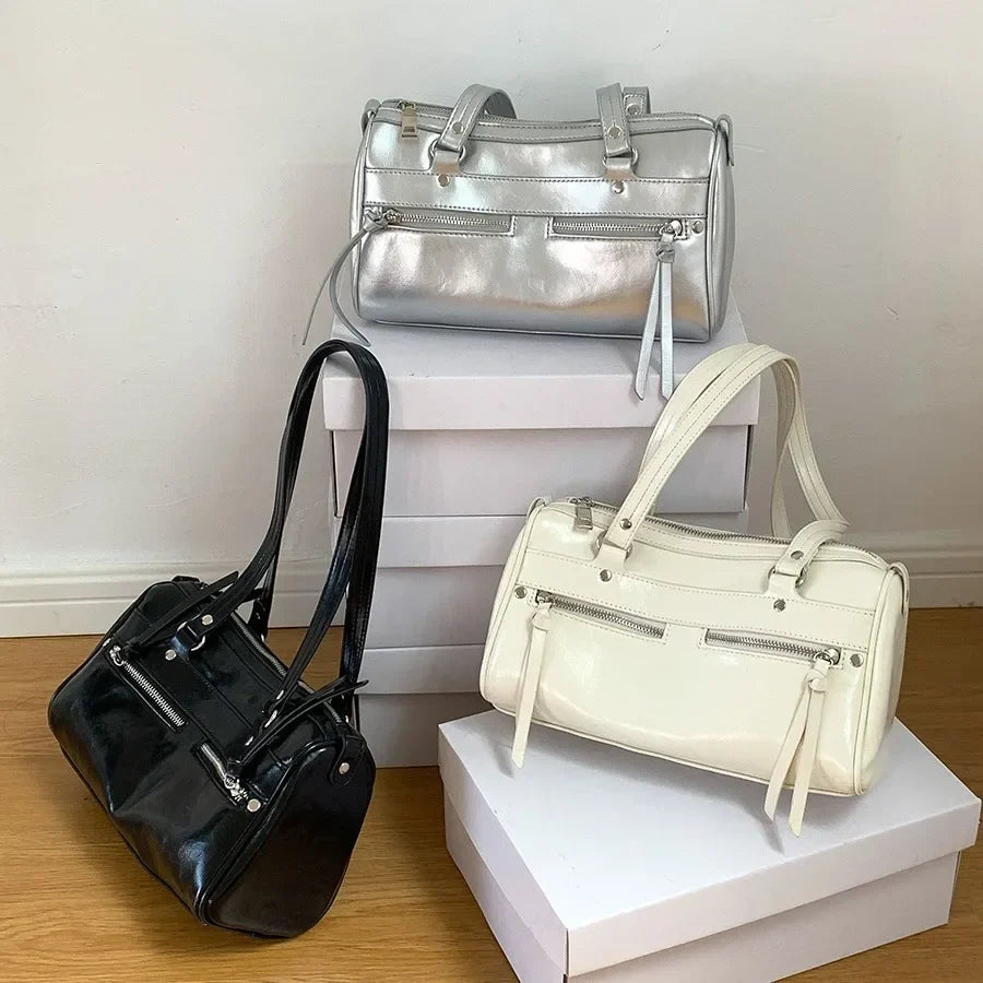 Sweet Girls Pu Leather Shoulder Women Bag Korean Niche Design Summer Travel Beach Bag Female Totes Bags for Women Handbag