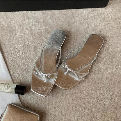Summer Flip Flop Slippers Fashion Women's Narrow Band Flat Shoes Ladies Casual Outdoor Beach Slides Slippers Women Sandals