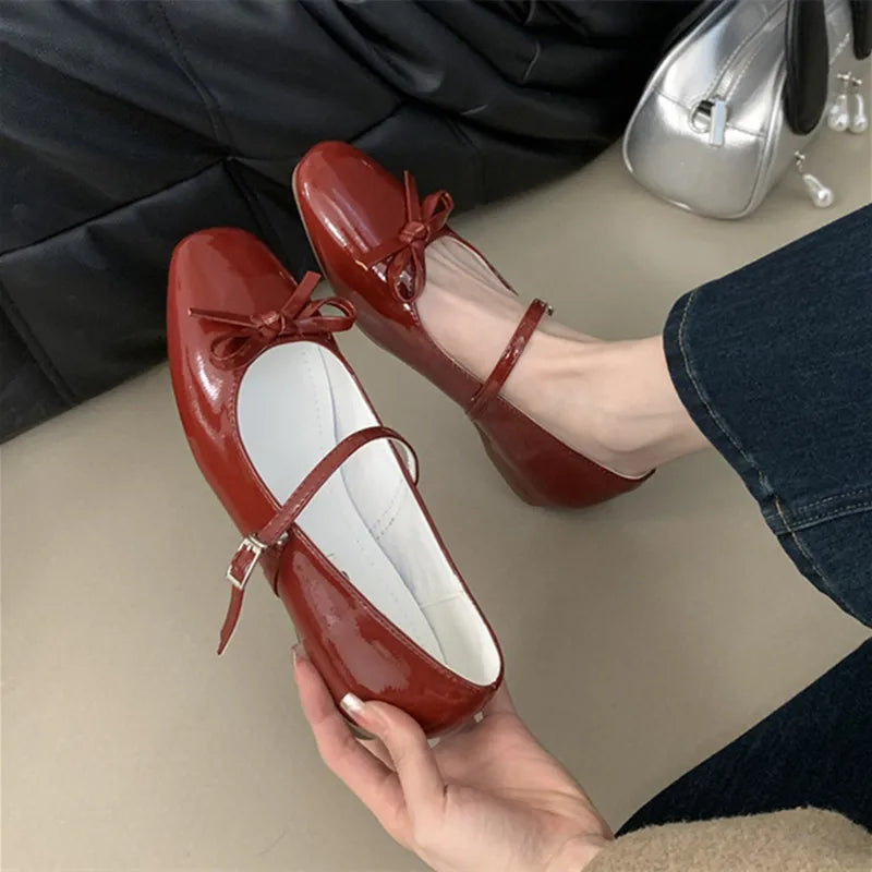 New Women Flat Shoes Fashion Shallow Ladies Casual Soft Mary Jane Shoes Outdoor Dress Flat Ballet Shoes