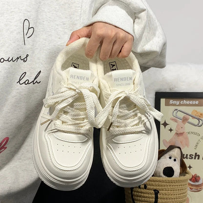 All-Match Women's Shoes Platform Clogs Small New Winter Shoes Woman All-Match Clogs Platform New Creepers Winter