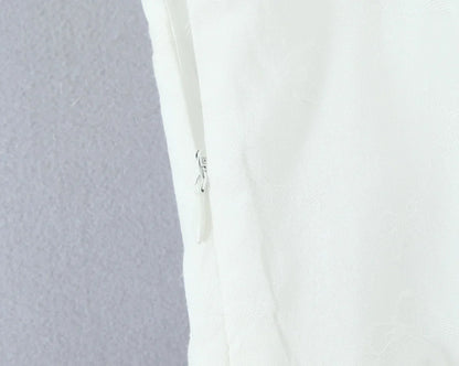 Lace Spliced Elegant White Dress Women Square Neck Sleeveless A-line Summer Long Dresses Holiday Party Robe