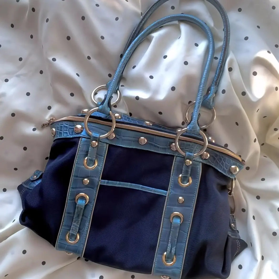 Hot Girl Retro High End Handbag Women Patchwork Large Capacity Shoulder Bag Ladies Y2K Aesthetics Harajuku Underarm Tote Bag New
