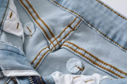 Women's Low Rise Roll Hem Hotpant Denim Shorts Denim Micro Shorts