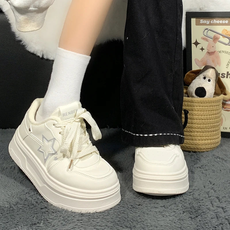 All-Match Women's Shoes Platform Clogs Small New Winter Shoes Woman All-Match Clogs Platform New Creepers Winter
