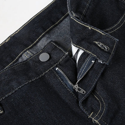Basic Low Rise Straight Jeans Streetwear y2k Letter Embroidery Baggy Denim Pants Women's Trouser Vintage 2000s Mom Jeans