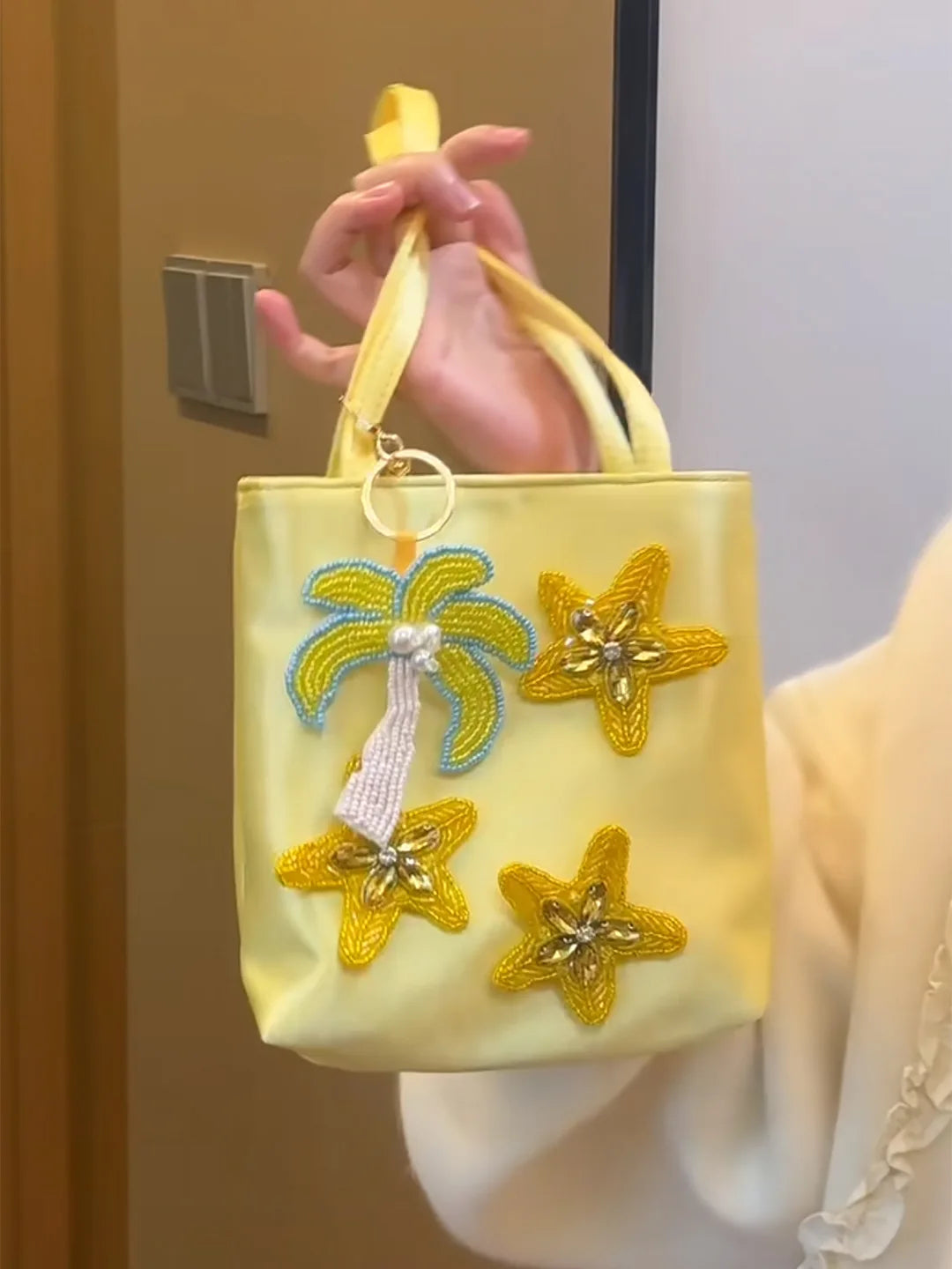 Patchwork Embroidery Luxury Exquisite Women's Handbags Korean Sweet Y2k Aesthetic Clutches Fashion Purses Casual Top-Handle