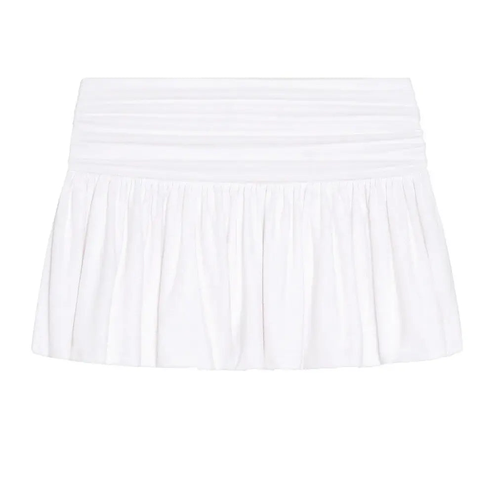 Spring Summer Spicy Girl Style Foldable Waist Pleated Skirts Niche Design Short Skirt