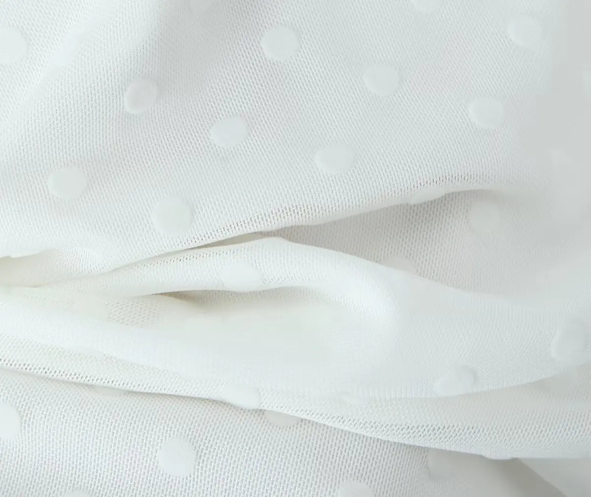 Flocking Dot White Mini Sling Dress For Women Sexy Thin Straps V Neck A-line Summer Mesh Dresses Holiday Short Robe