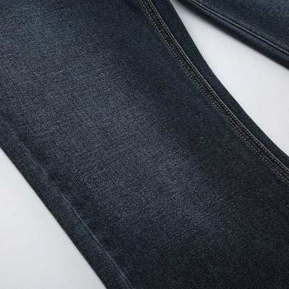 Grunge Aesthetic Flare Jeans Women Retro Stylish Y2K Dark Blue Denim Pants Spring Outfits Casual Slim Trousers Ladies