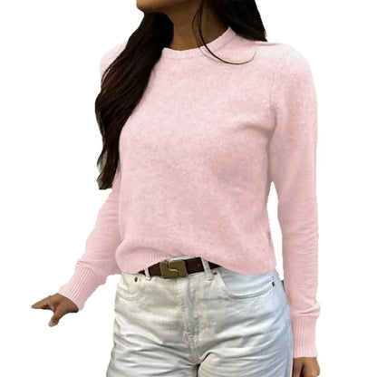 Autumn and Winter Casual Style Pullover Woolen Long Sleeved Base Sweater Women's Sweater