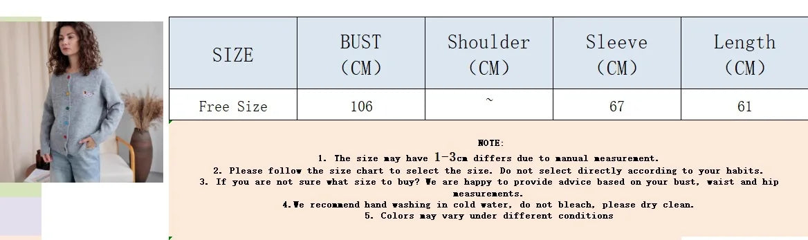 Little Dog Embroidery Cardigan Autumn O Neck Single Breasted Knitted Outerwear Women Simple Fashion Casual Long Sleeve Jumper