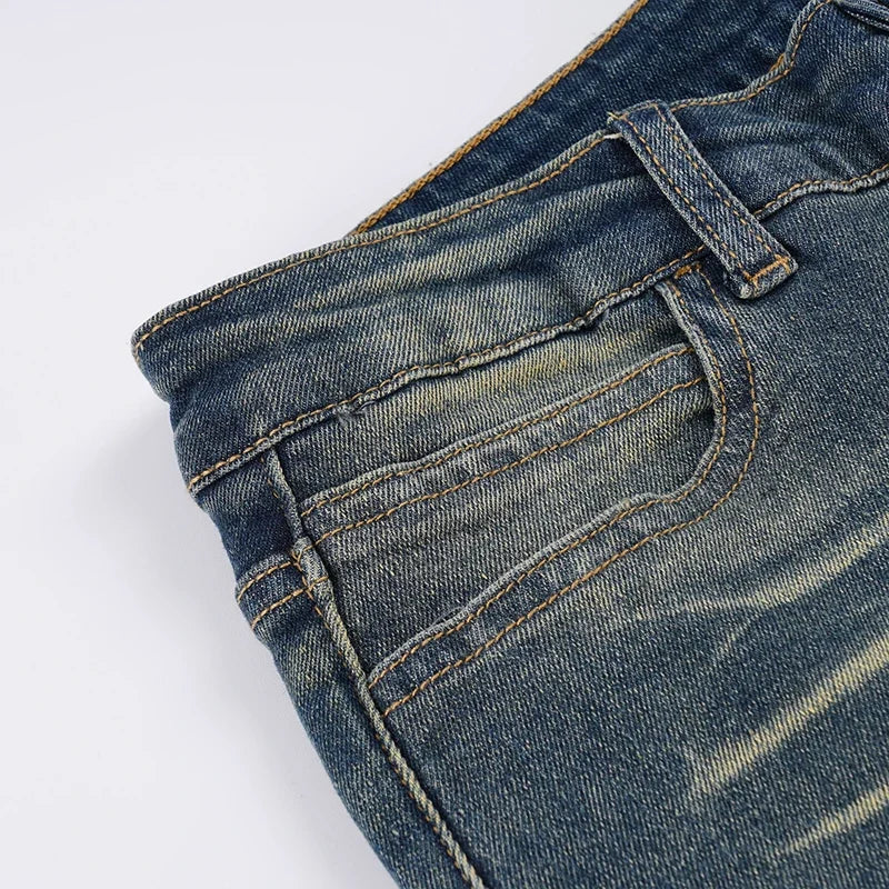 Y2k Low Rise Flared Jeans Woman Aesthetic 2000s Clothes Retro Casual Denim Trousers All Match Bottom Streetwear Pants