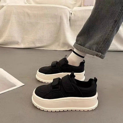 Little White Shoes Heightening Women's Shoes New Outdoor Sneakers Summer Leather Platform Casual Running Shoes Girl