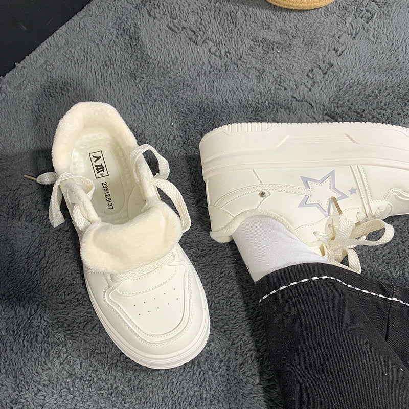 All-Match Women's Shoes Platform Clogs Small New Winter Shoes Woman All-Match Clogs Platform New Creepers Winter