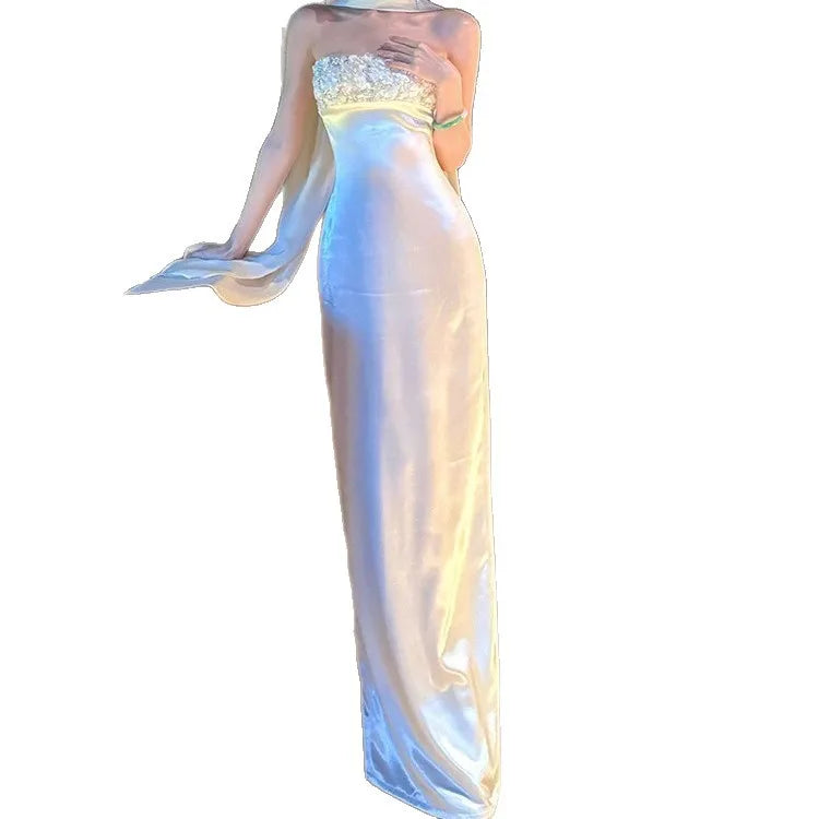 Summer New Product Sequined Tube Top Dress Slim-fitting Hip-wrapped Dress