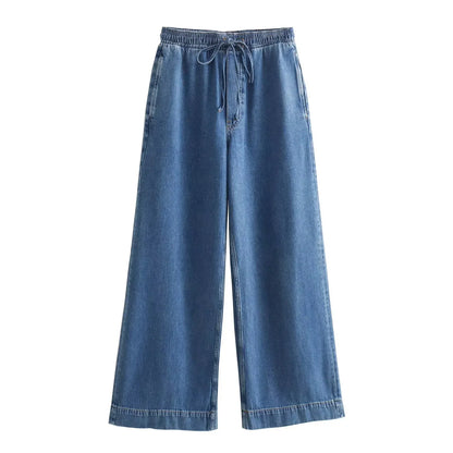 Denim Jacket Pants Set Outfits Women Autumn Winter Blue Pockets Loose 2 Pcs Set Casual Female Matching Set Retro