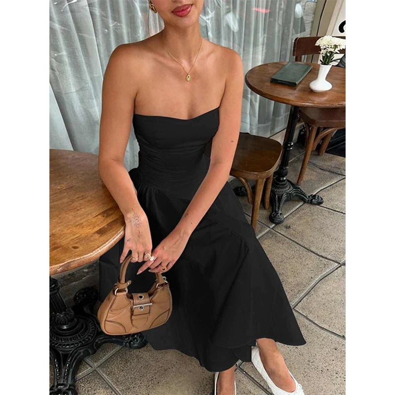 Women's Black Gothic A-line Luxury Dress Vintage Sleeveless Mini Evening Dresses Y2k Elegant One Piece Frocks 2000s Clothes