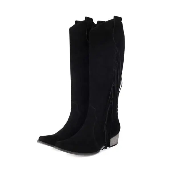 Shoes Fashion Boots Woman Sexy Thigh High Heels High Sexy Boots-Women Round Toe Punk Over-the-Knee Stiletto Ladies Med Rub