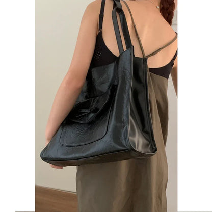 Korean Large Capacity Shoulder Bag Women's 2024 New Summer Fashion Commuter Handbag Versatile Casual Tote Bags
