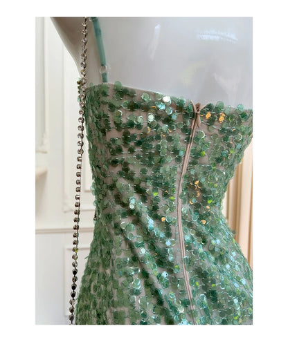 Hips and sequins birthday party dress new slim-fitting suspender dress sexy cocktail dance dress  evening dresses