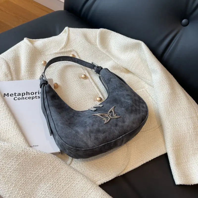 Elegant Women Underarm Top-handle Bag Single Shoulder Korean Crossbody Fashion New Niche Crescent Bags