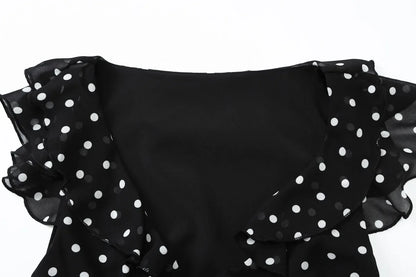 Sexy Mesh Patchwork Mini Dress Female Sleeveless V-Neck Contrast High Waist Slim Party Dress For Women Summer Y2k Dress