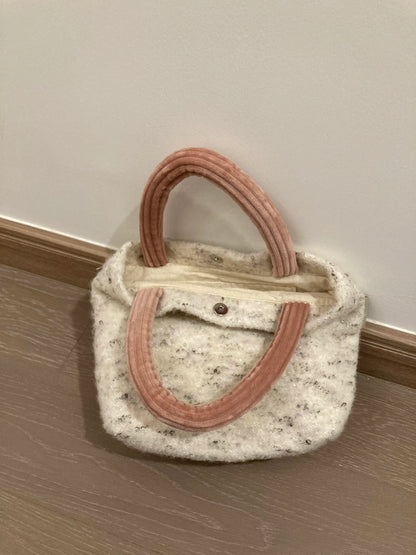 Korean Cute Versatile Plush Bag for Women Autumn/Winter New Handle Handbag Bucket Bags