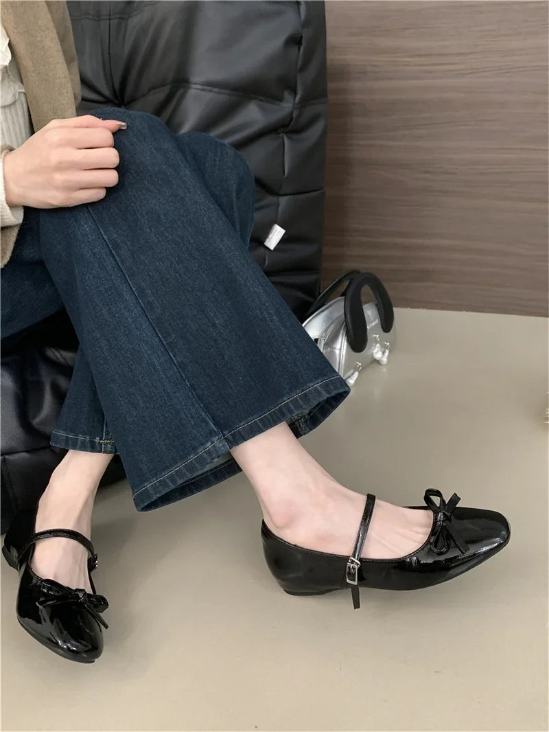 New Women Flat Shoes Fashion Shallow Ladies Casual Soft Mary Jane Shoes Outdoor Dress Flat Ballet Shoes
