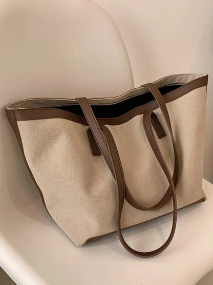 Large-capacity Bags Women Summer New Trendy Canvas One-shoulder Large Bag Casual All-match Portable Bag Fanny Pack