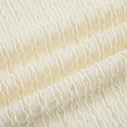 Women Stylish Fabric Texture Beach Knitted Pants Summer Chic Fashion Straight Trousers Holiday Style Minimalist Pants