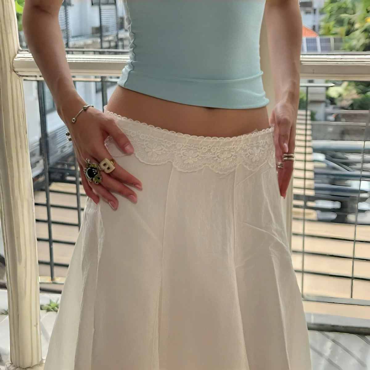Summer New Hot Selling Fashionable Temperament Elegant Slim Fit Versatile Loose Solid Color Skirt